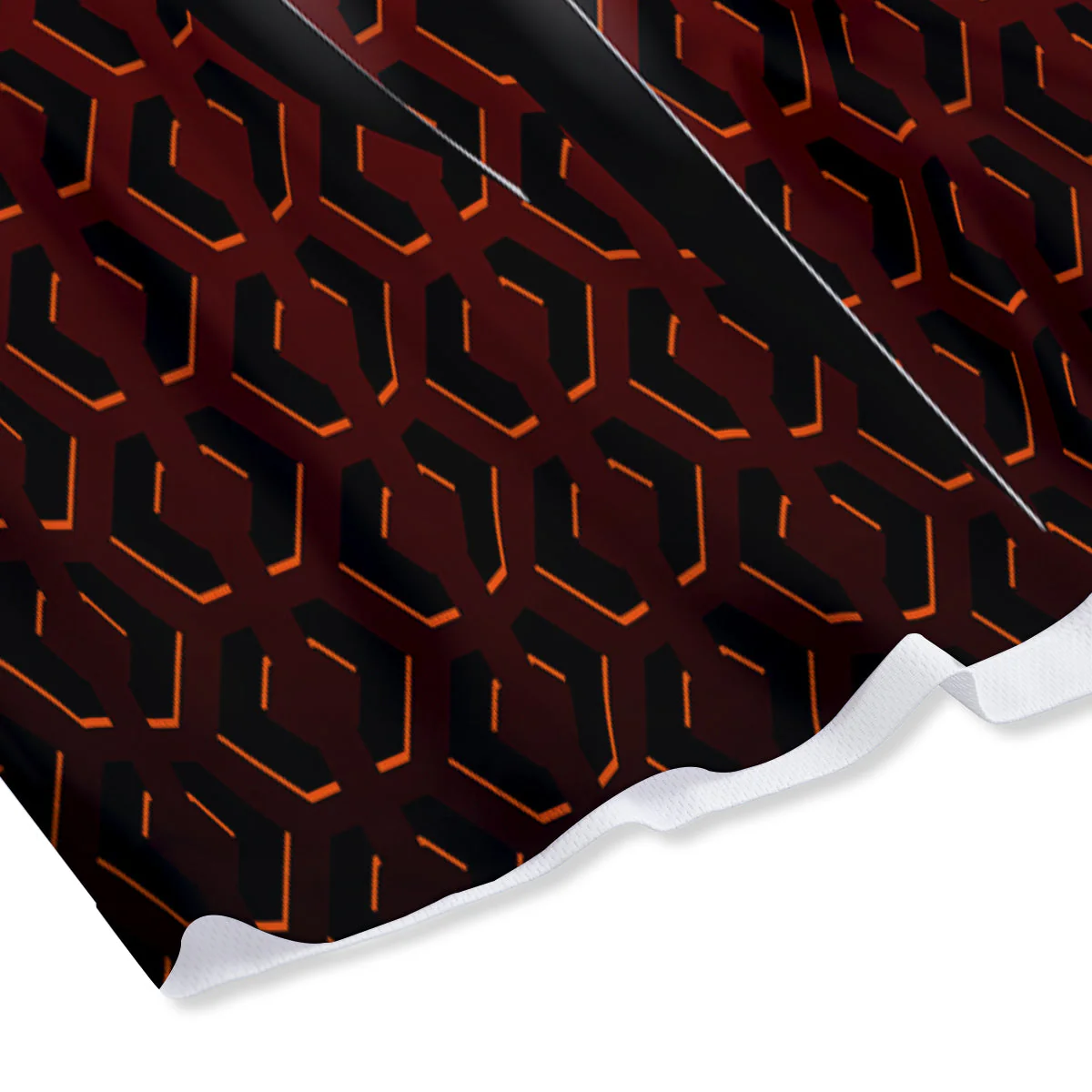 Spider Icon on Red Metal Print Mesh Shorts - Image 4