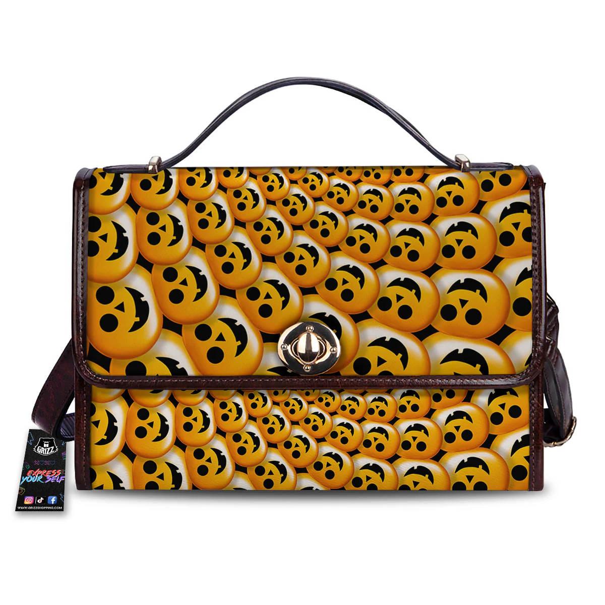 Spiral Halloween Print Women's Satchel Bag