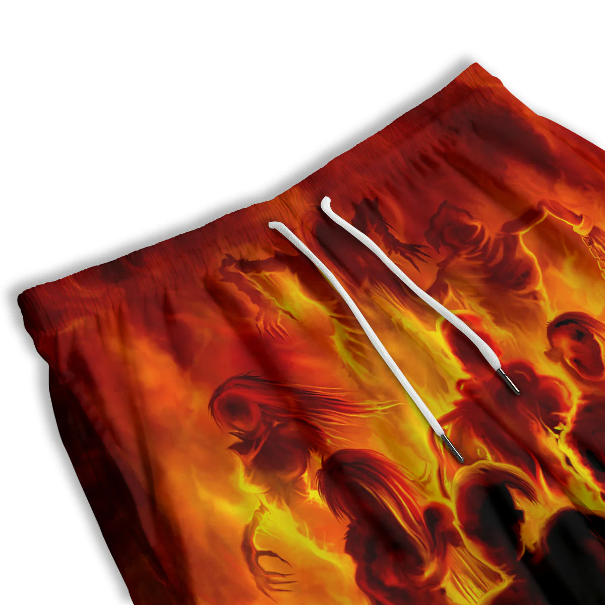 Spirit In Fire Hell Print Men's Athletic Shorts - Image 3