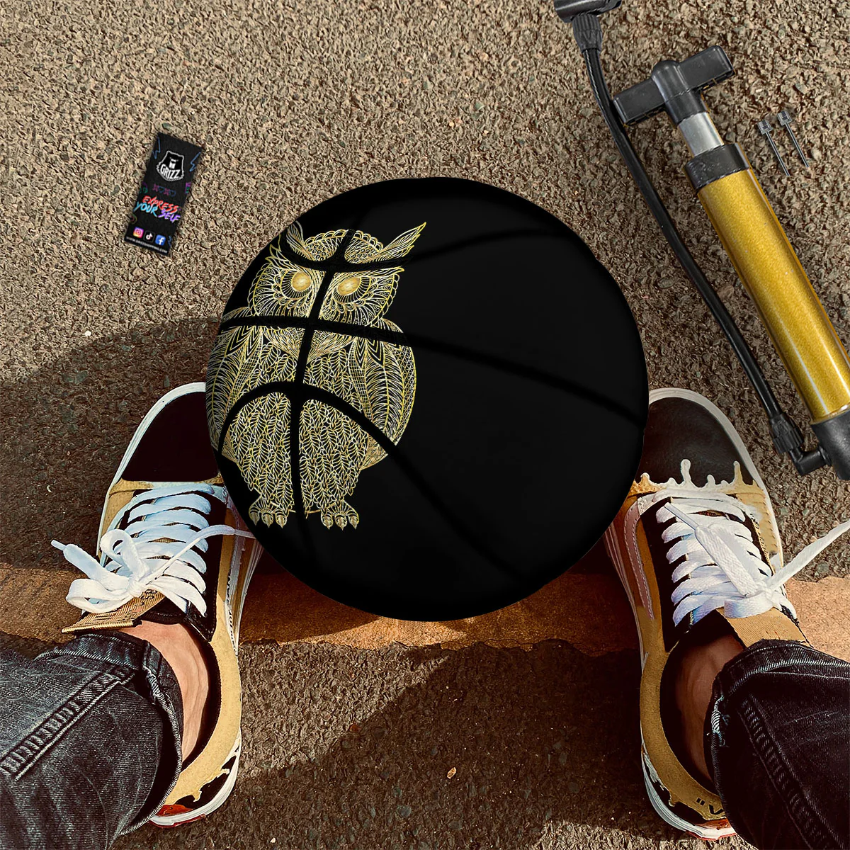 Spirit Owl Gold Print Basketball - Image 2