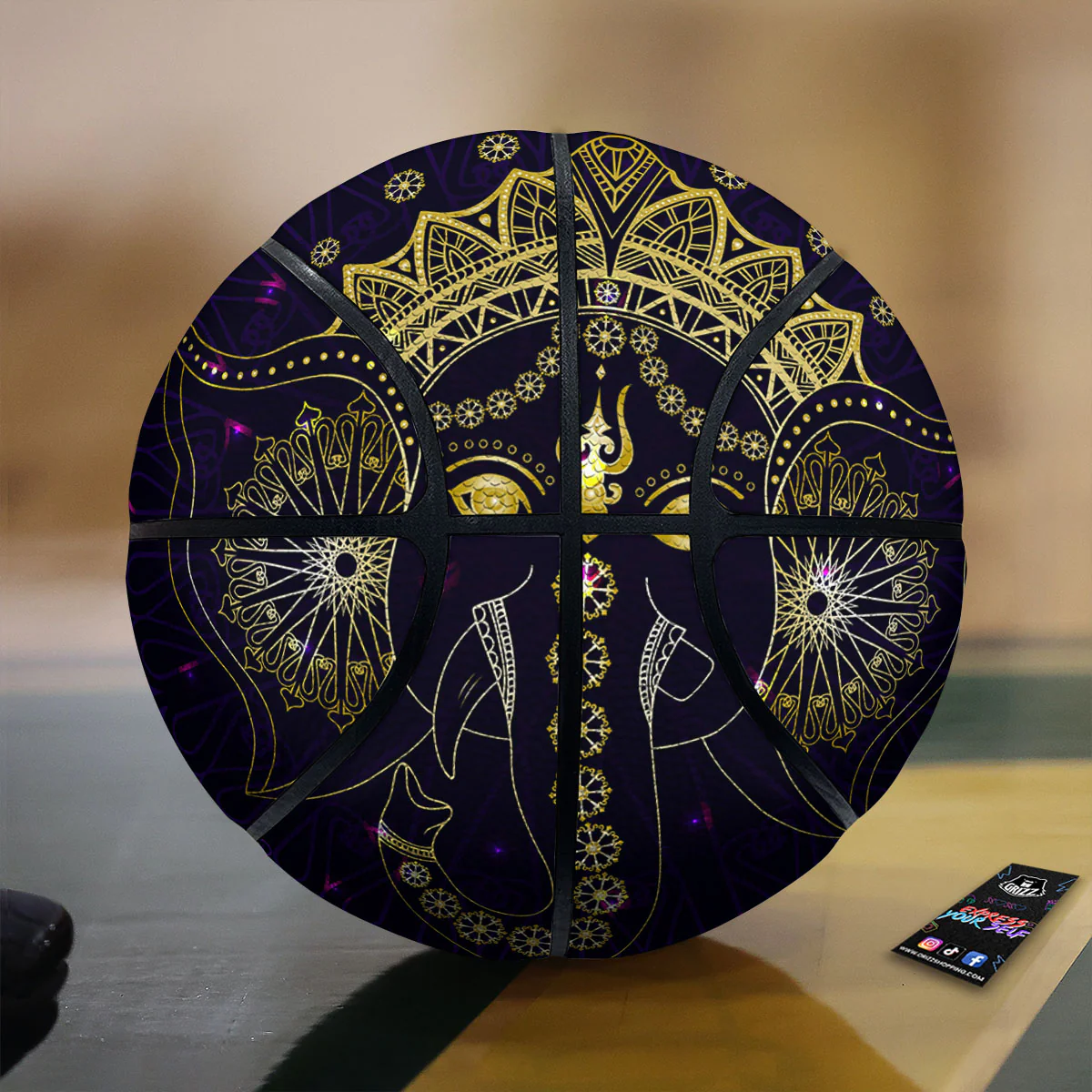Spiritual Elephant Indian Tribal Print Basketball