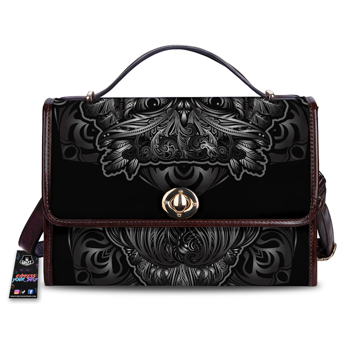 Spiritual Owl Sliver Print Women's Satchel Bag
