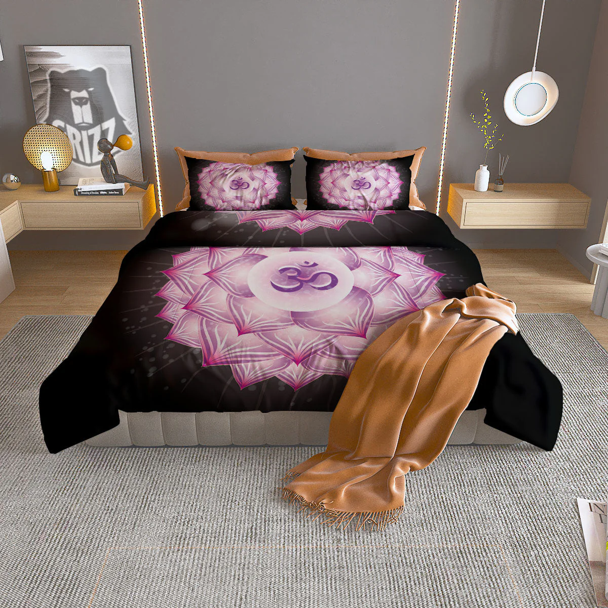 Spiritual Sahasrara Chakra Print Duvet Cover Bedding Set