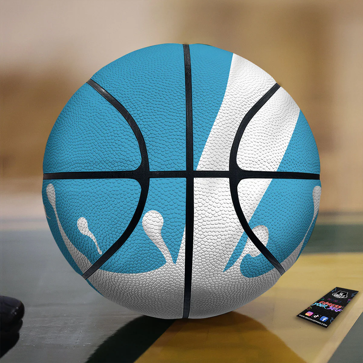 Splash Milk Print Basketball