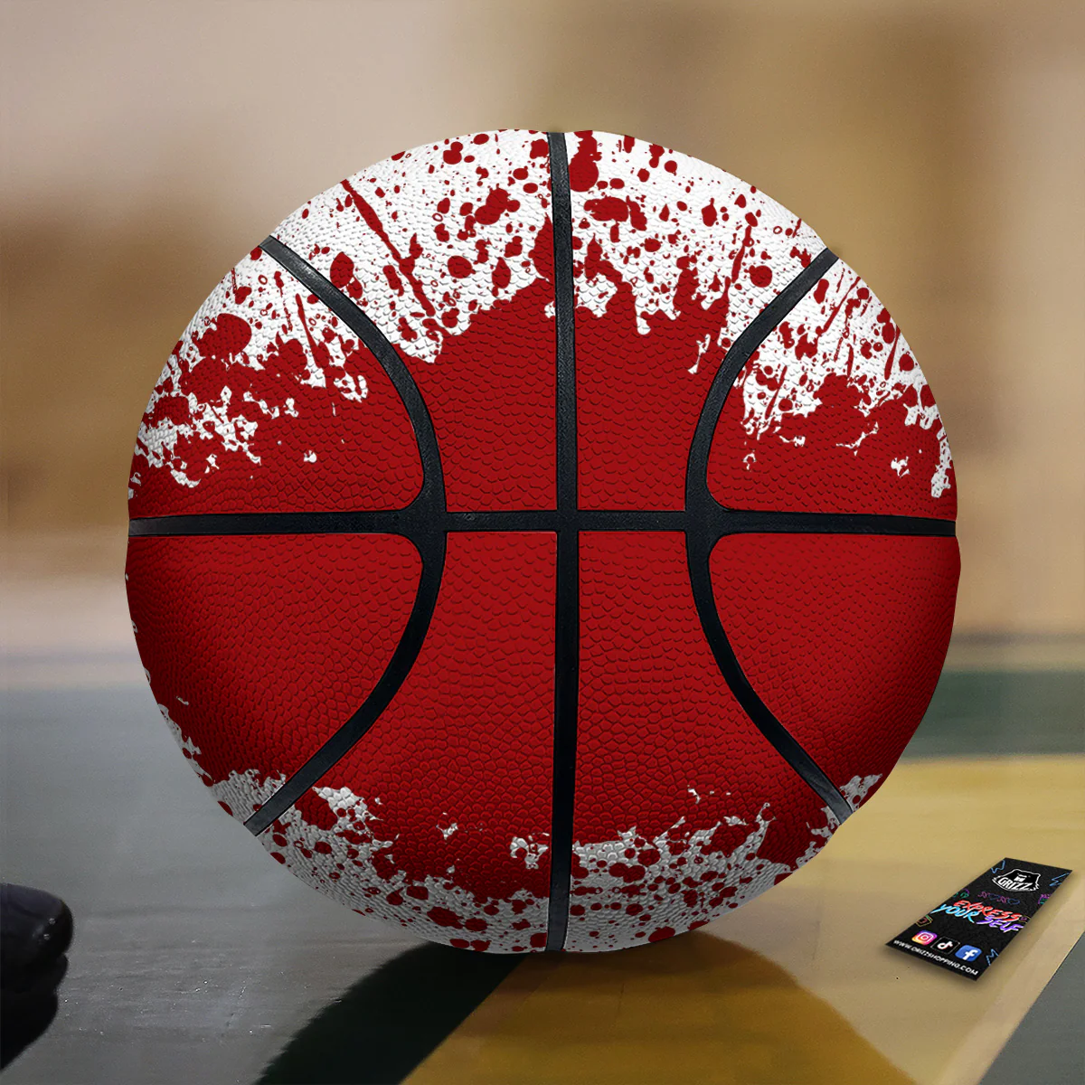 Splashed Blood Print Basketball