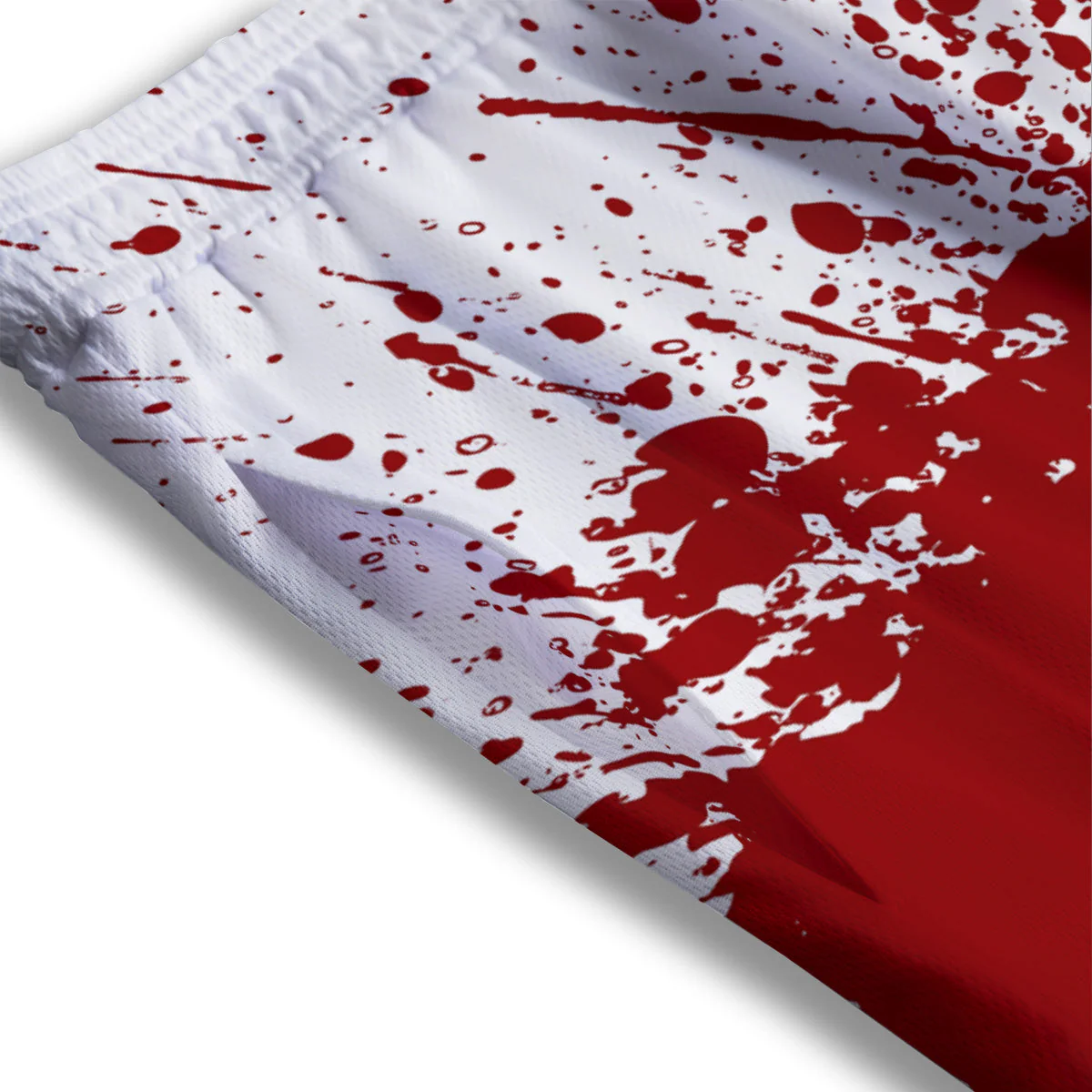 Splashed Blood Print Mesh Shorts - Image 3