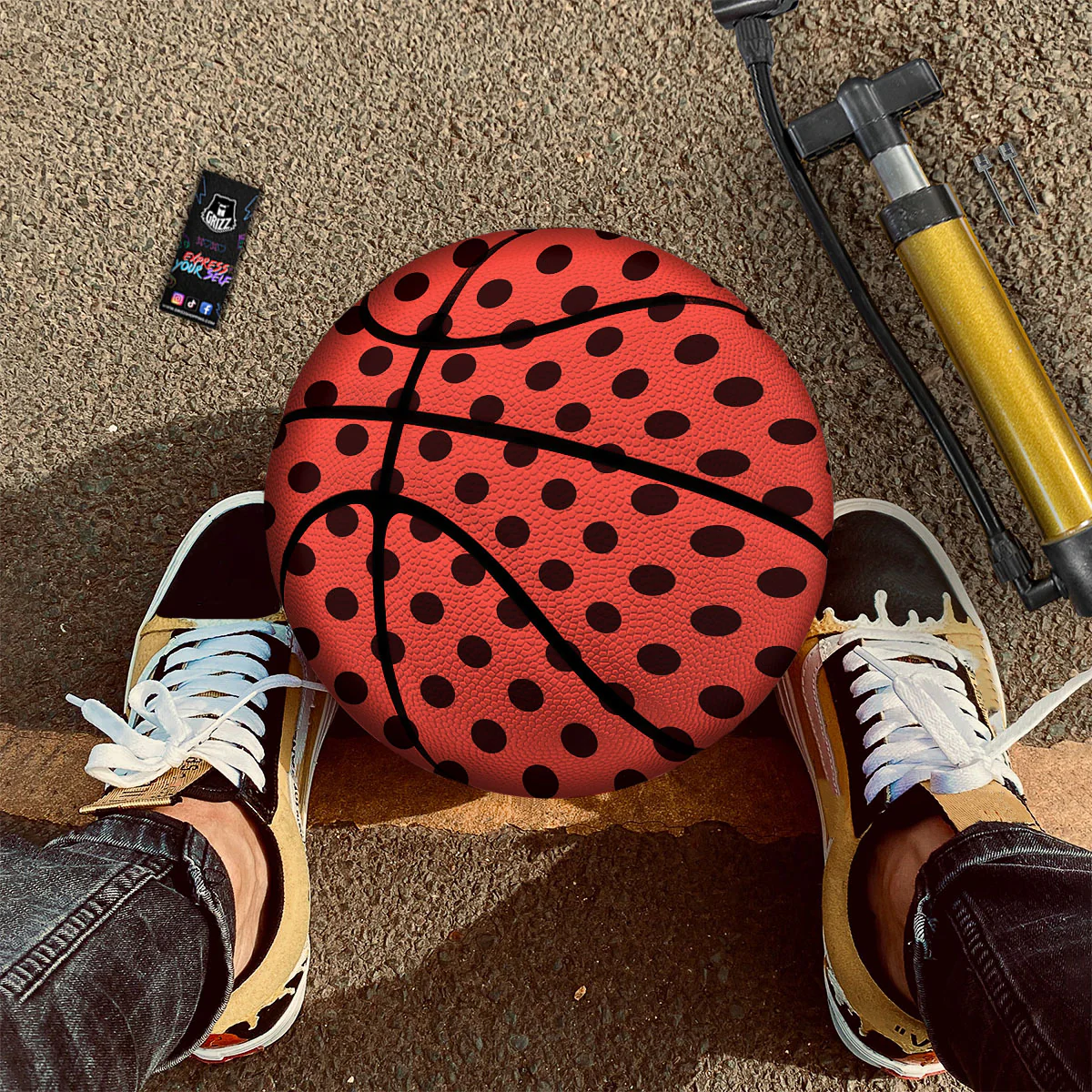 Spots Ladybug Print Pattern Basketball - Image 2