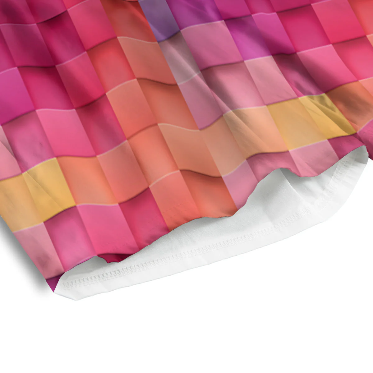 Square Tile 3D Colorful Print Pattern Men's Athletic Shorts - Image 4