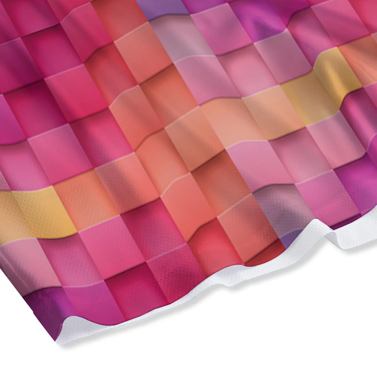 Square Tile 3D Colorful Print Pattern Mesh Shorts - Image 4