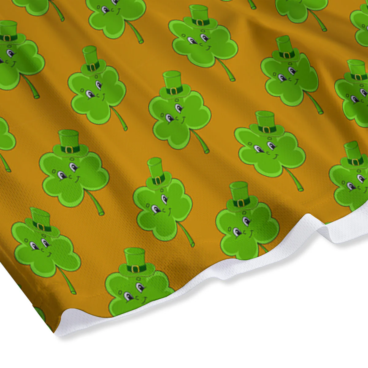 St. Patrick's Day Cute Clover Print Mesh Shorts - Image 4