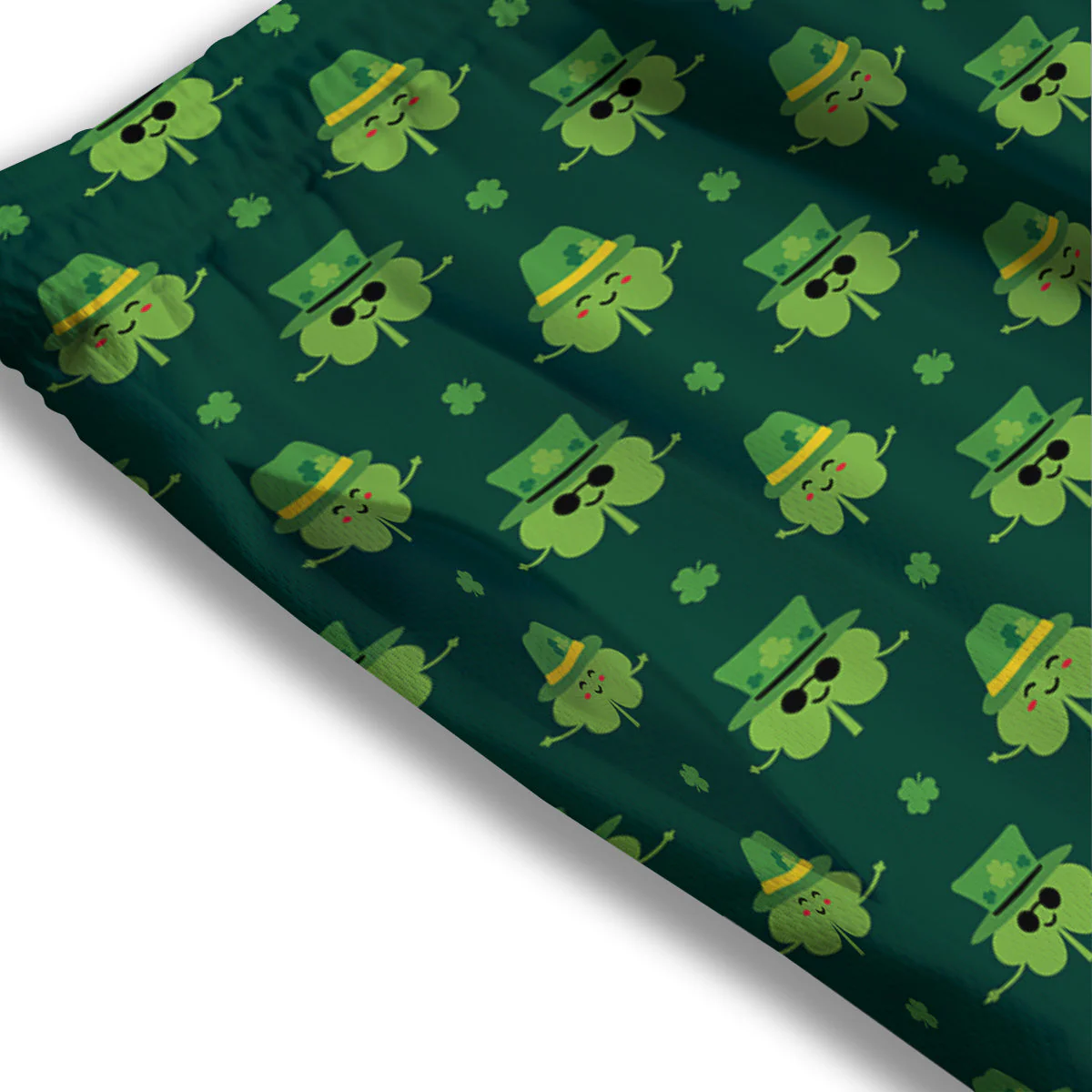 St. Patrick's Day Cute Print Pattern Mesh Shorts - Image 3