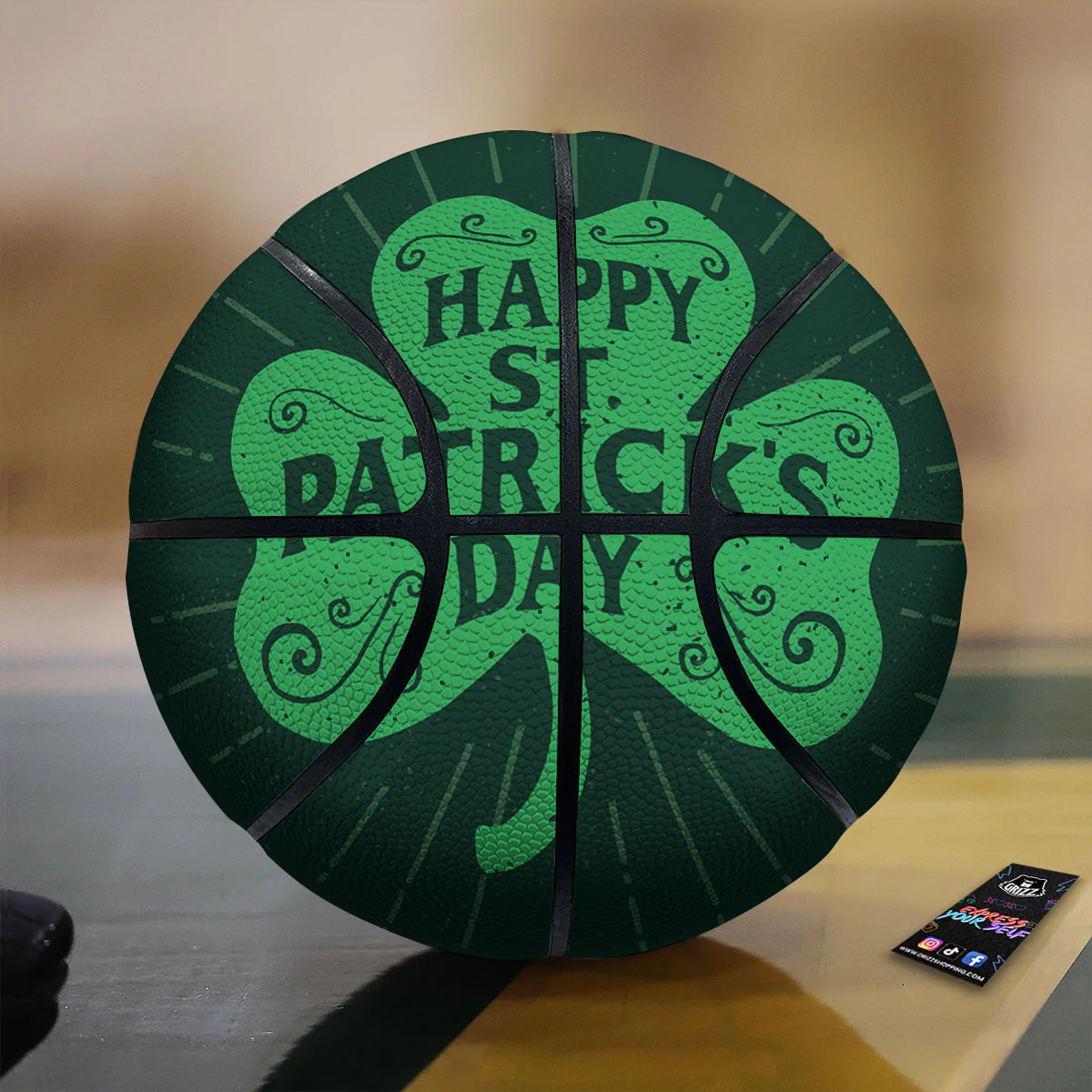 St. Patrick's Day Irish Clover Print Basketball