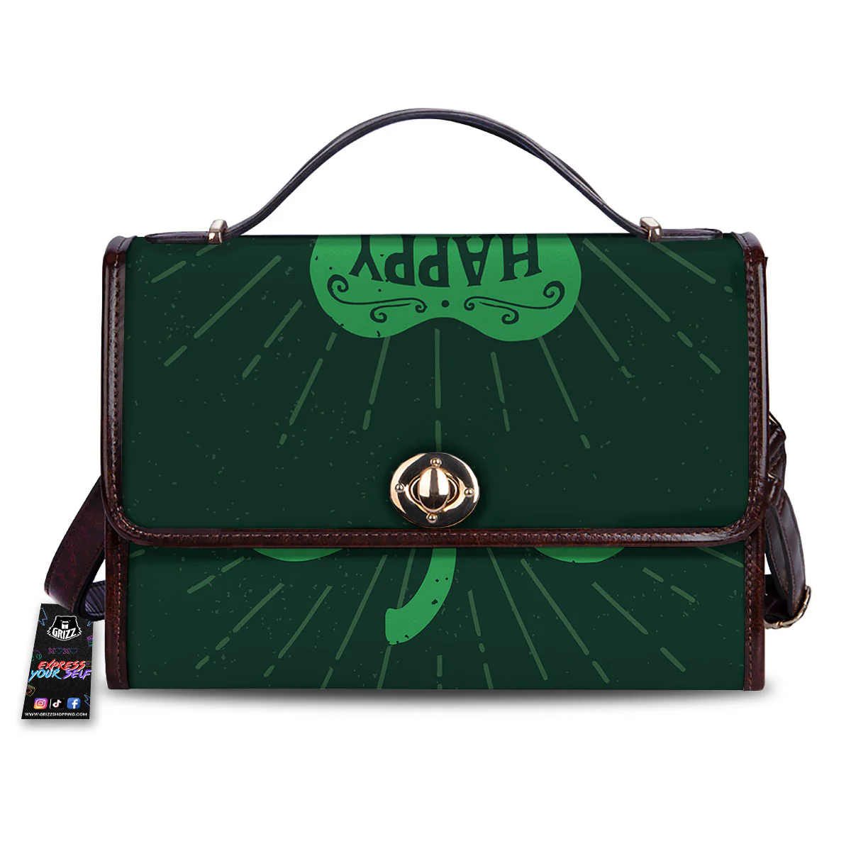 St. Patrick's Day Irish Clover Print Women's Satchel Bag