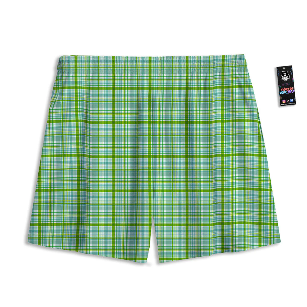St. Patrick's Day Irish Plaid Print Mesh Shorts - Image 2