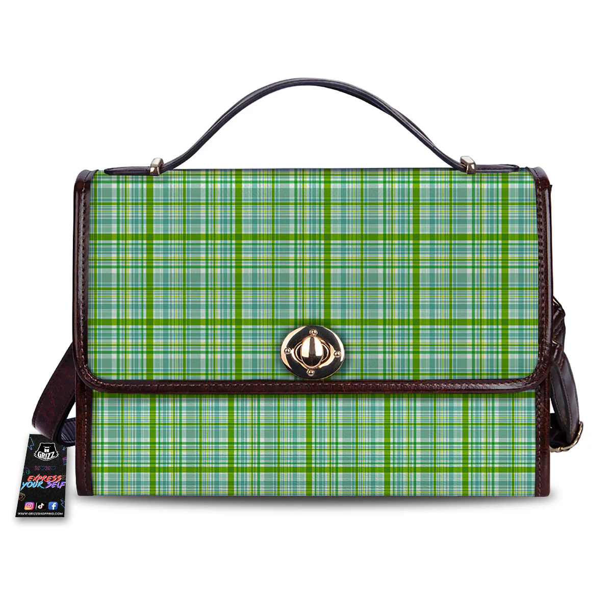 St. Patrick's Day Irish Plaid Print Women's Satchel Bag