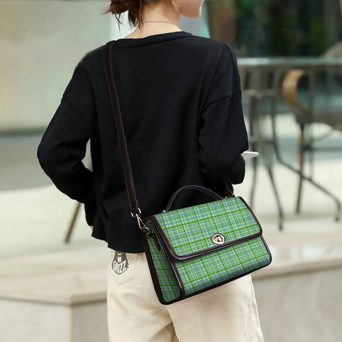 St. Patrick's Day Irish Plaid Print Women's Satchel Bag - Image 3
