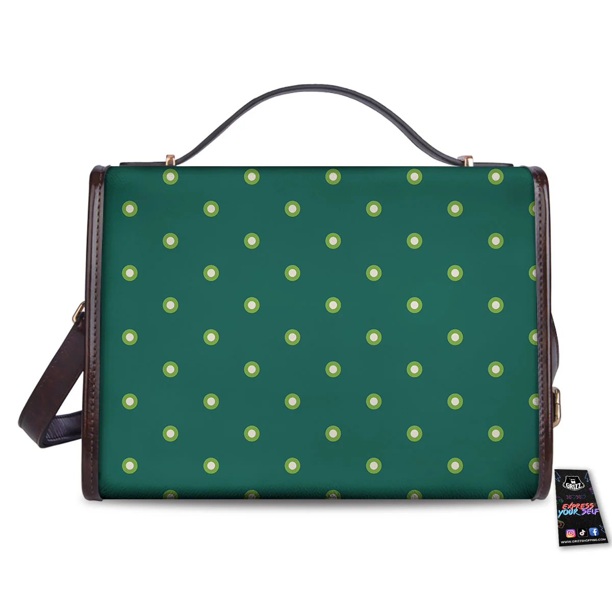 St. Patrick's Day Polka Dot Irish Print Women's Satchel Bag - Image 2