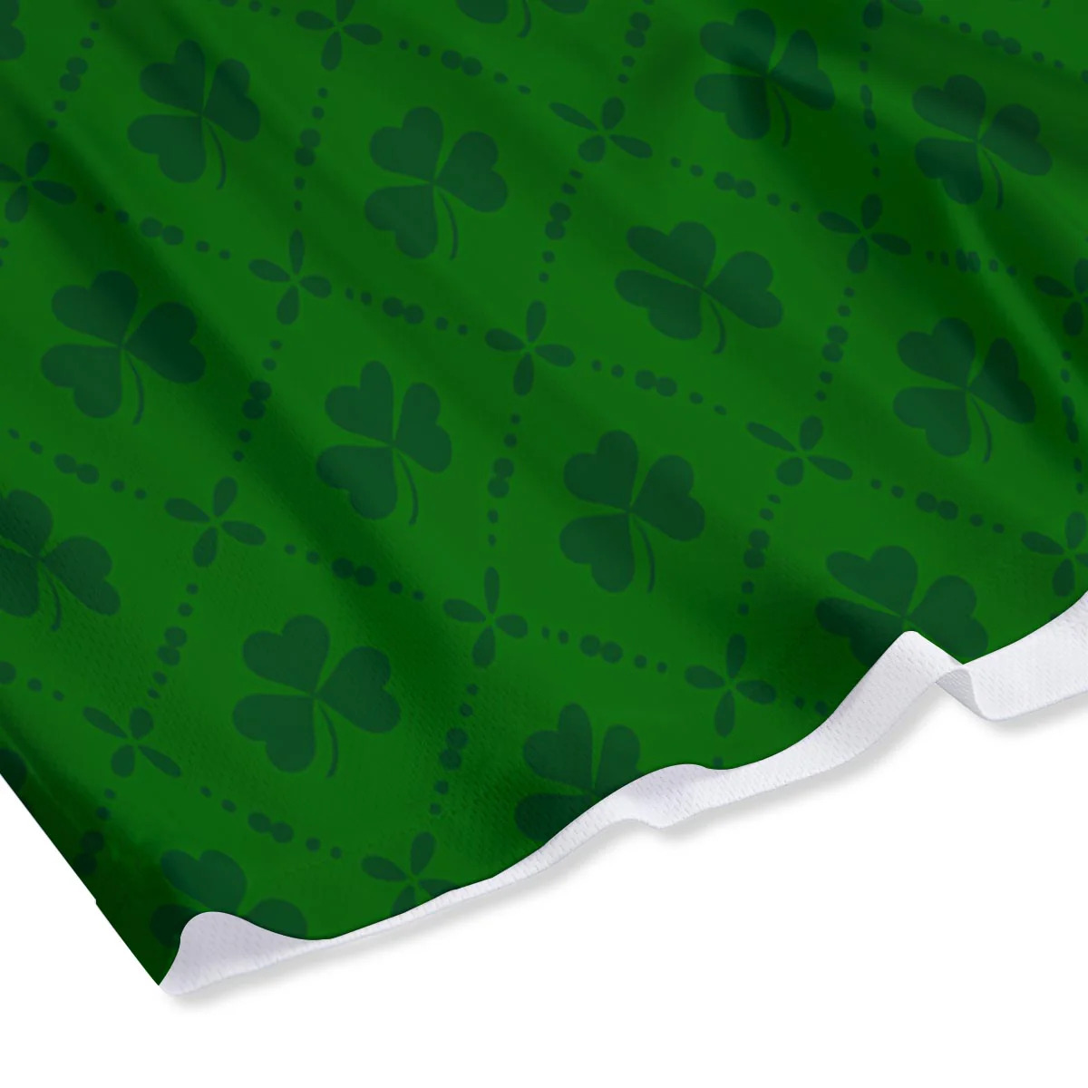 St. Patrick's Day Shamrock Print Pattern Mesh Shorts - Image 4