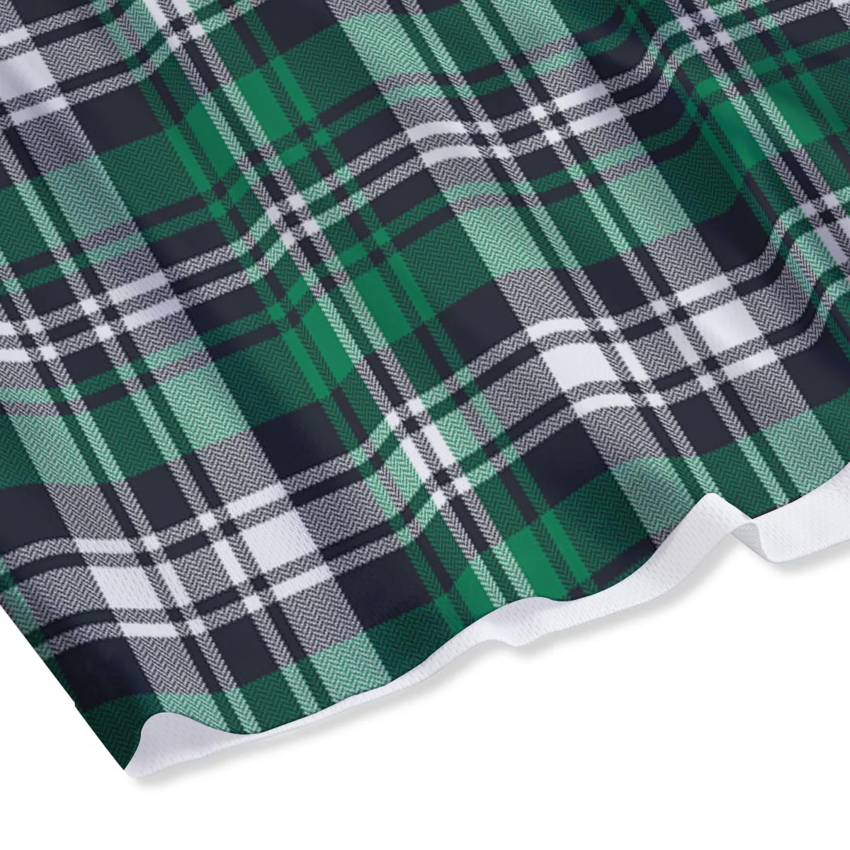 St. Patrick's Day Tartan Shamrock Print Pattern Mesh Shorts - Image 4