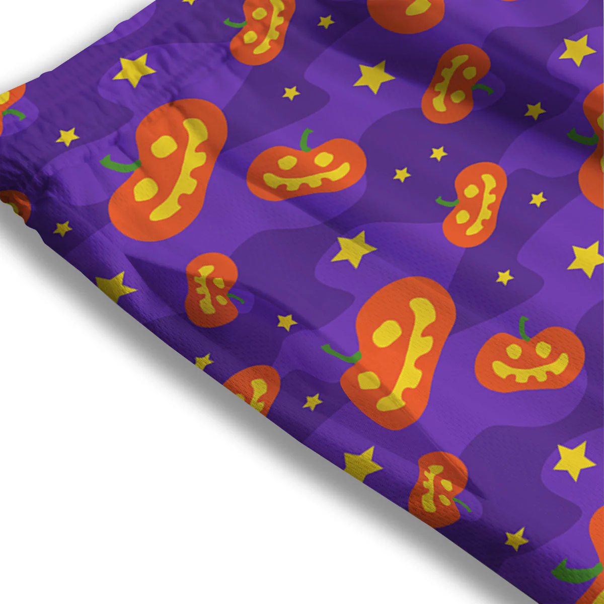 Star Halloween Print Pattern Mesh Shorts - Image 3
