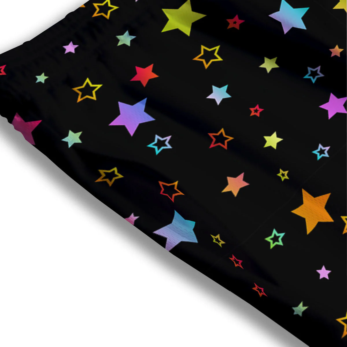 Star Lights Print Pattern Mesh Shorts - Image 3