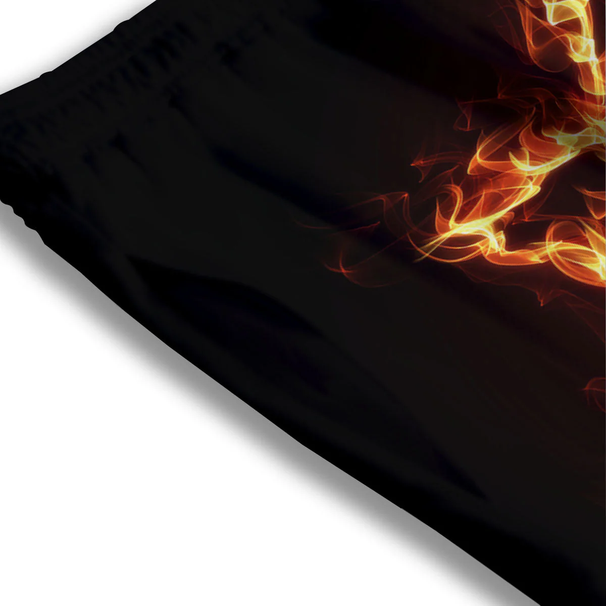 Star Of David Fiery Print Mesh Shorts - Image 3