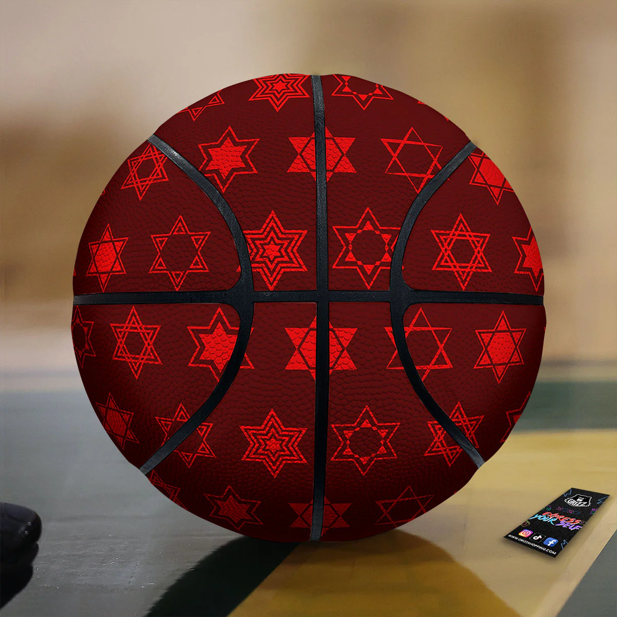 Star Of David Geometric Print Basketball