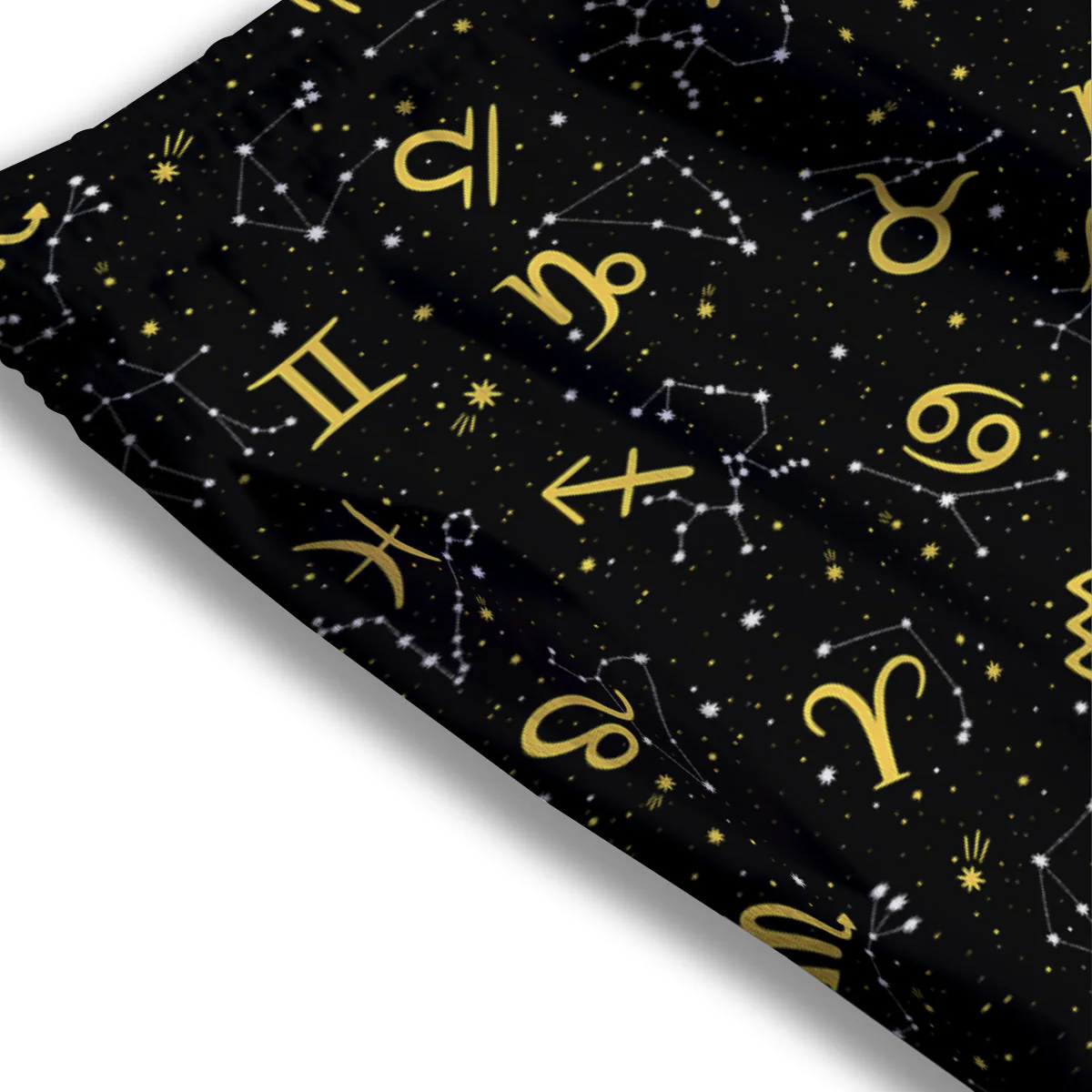 Star Zodiac Signs Print Pattern Mesh Shorts - Image 3