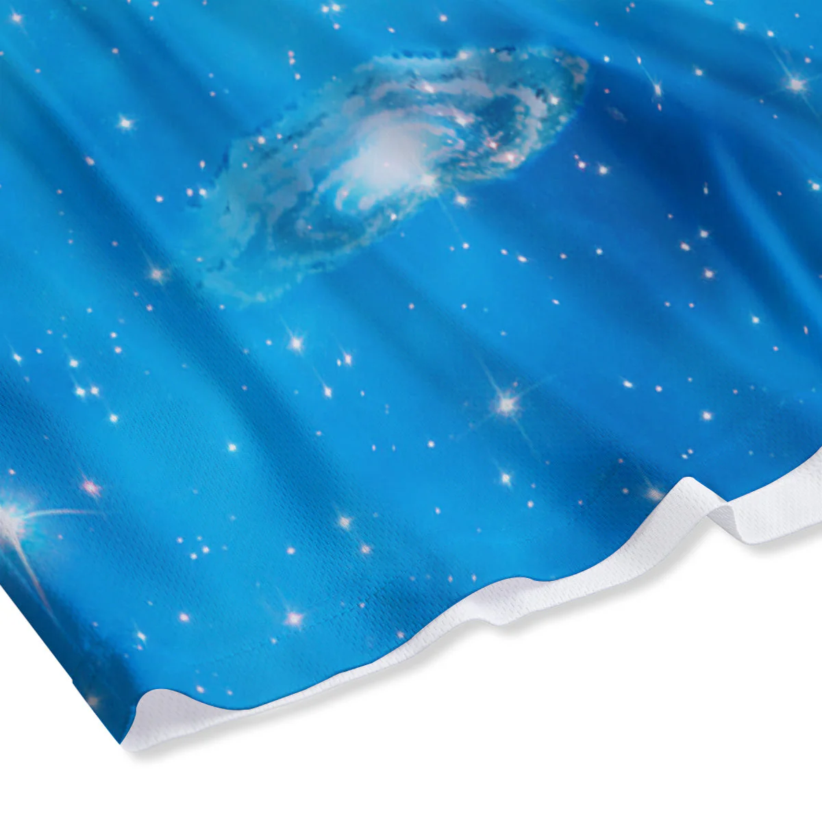 Starfield Galaxy Space Blue Cloud Print Mesh Shorts - Image 4