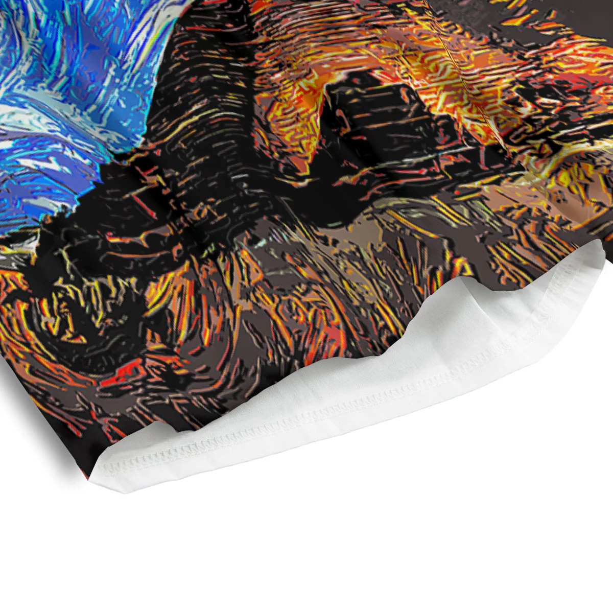Starring Night Pyramids Print Men's Athletic Shorts - Image 4