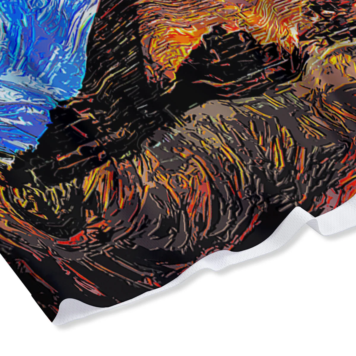 Starring Night Pyramids Print Mesh Shorts - Image 4