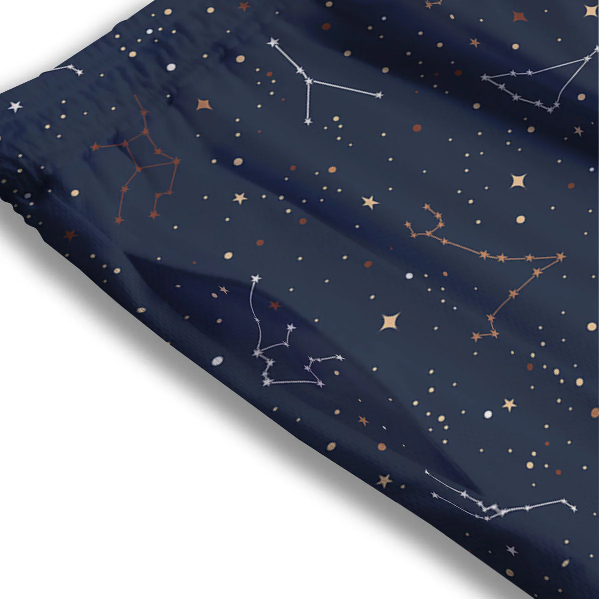 Stars Constellation Print Pattern Mesh Shorts - Image 3