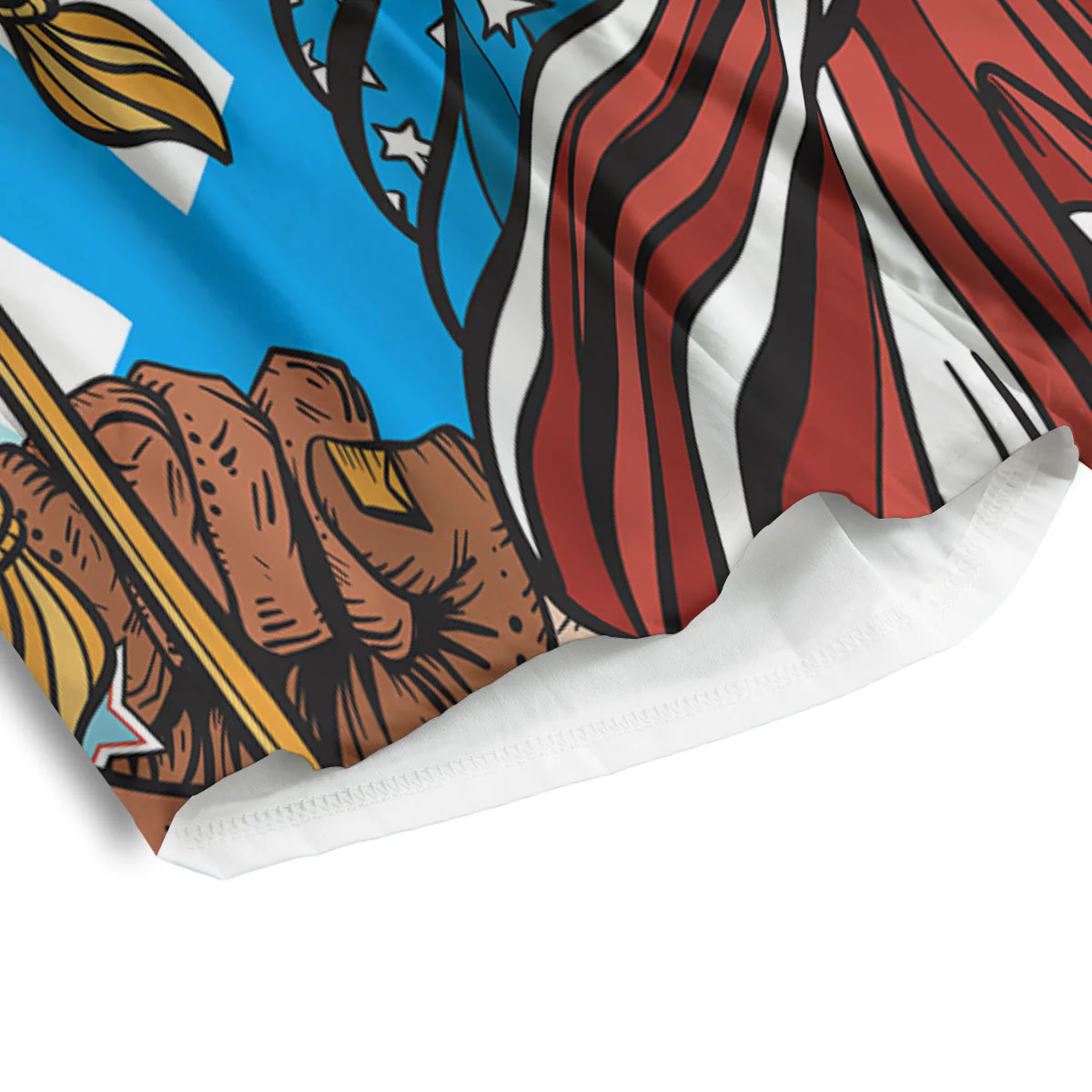 Statue Of Liberty USA Print Men's Athletic Shorts - Image 4