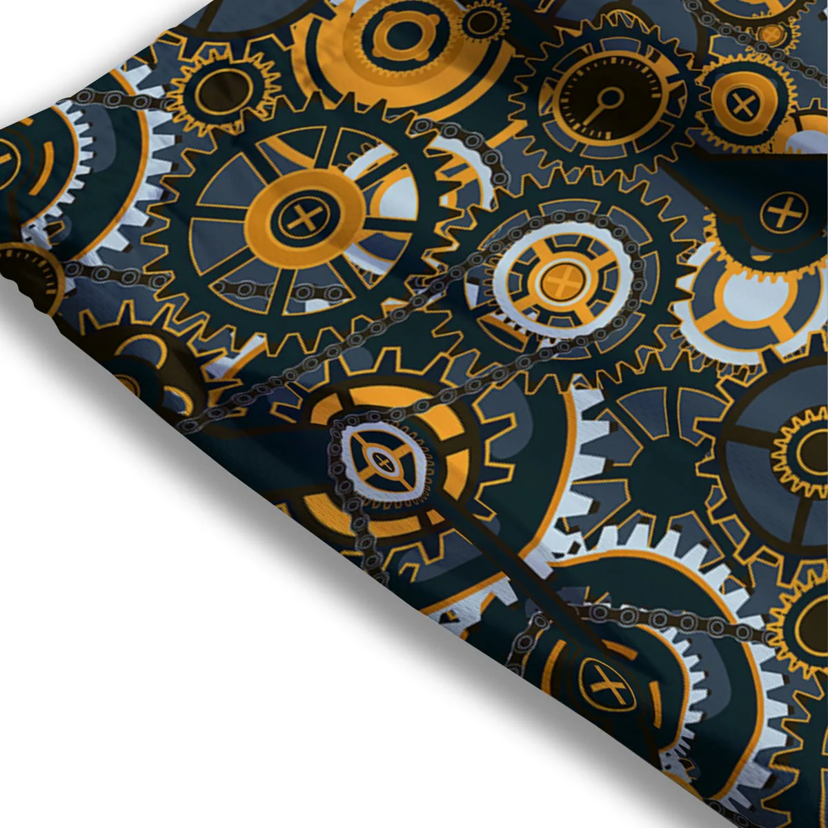 Steampunk Gears Print Pattern Mesh Shorts - Image 3