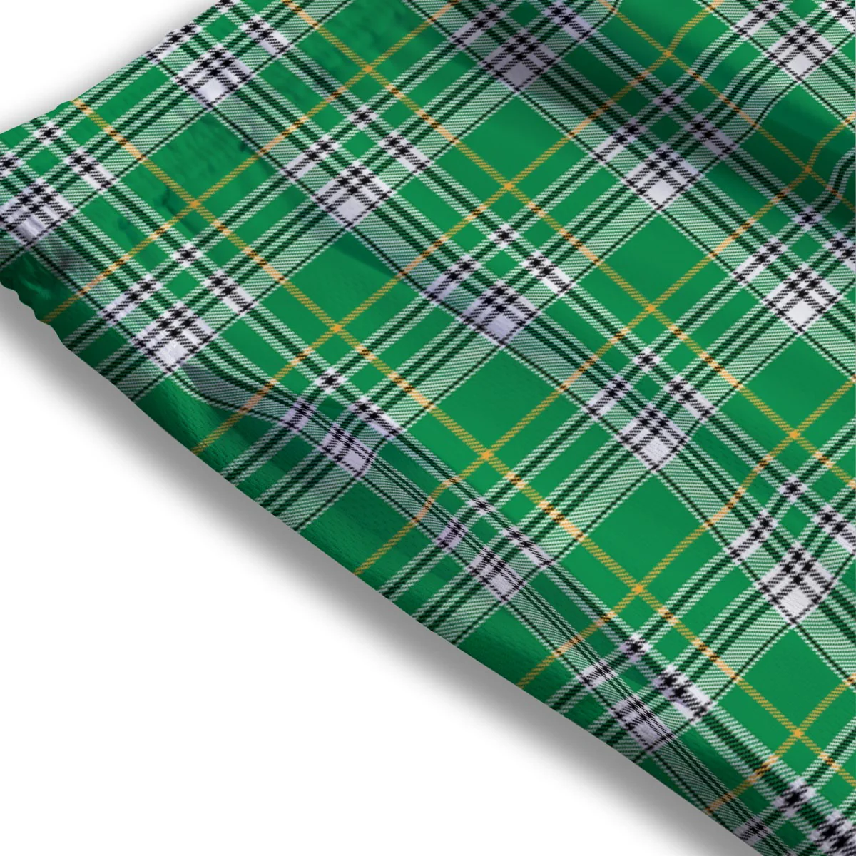 Stewart Plaid Saint Patrick's Day Print Pattern Mesh Shorts - Image 3