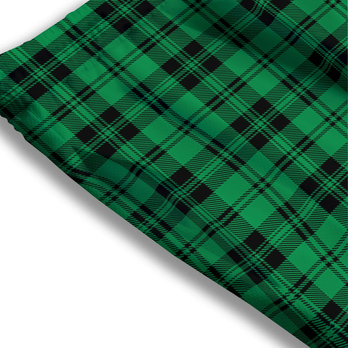 Stewart Tartan Green And Black Print Mesh Shorts - Image 3