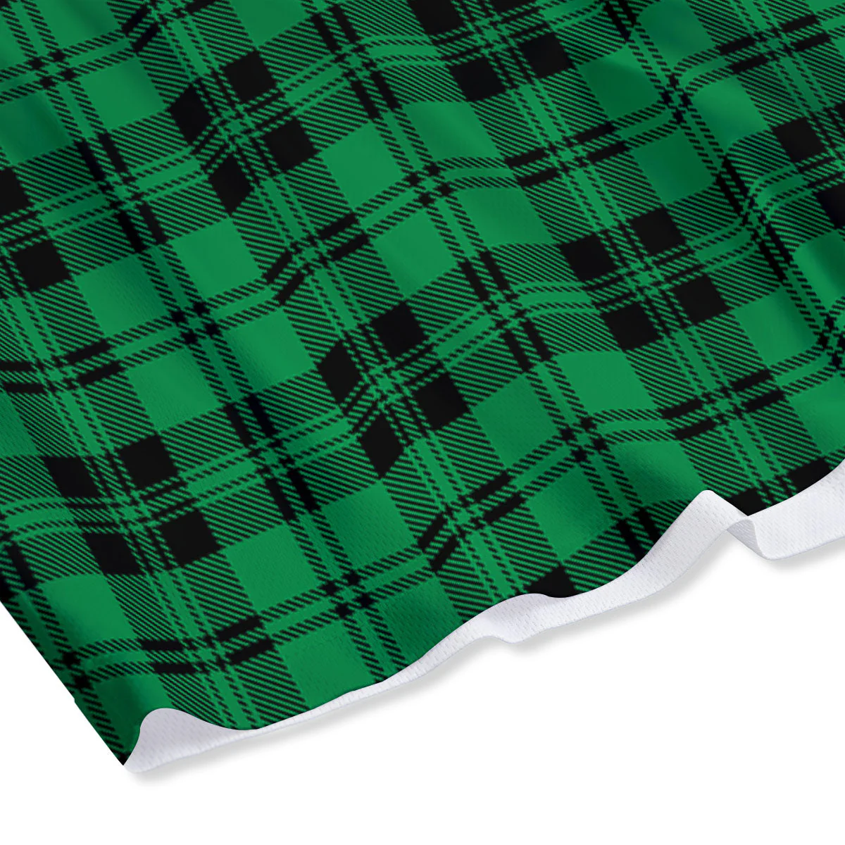 Stewart Tartan Green And Black Print Mesh Shorts - Image 4