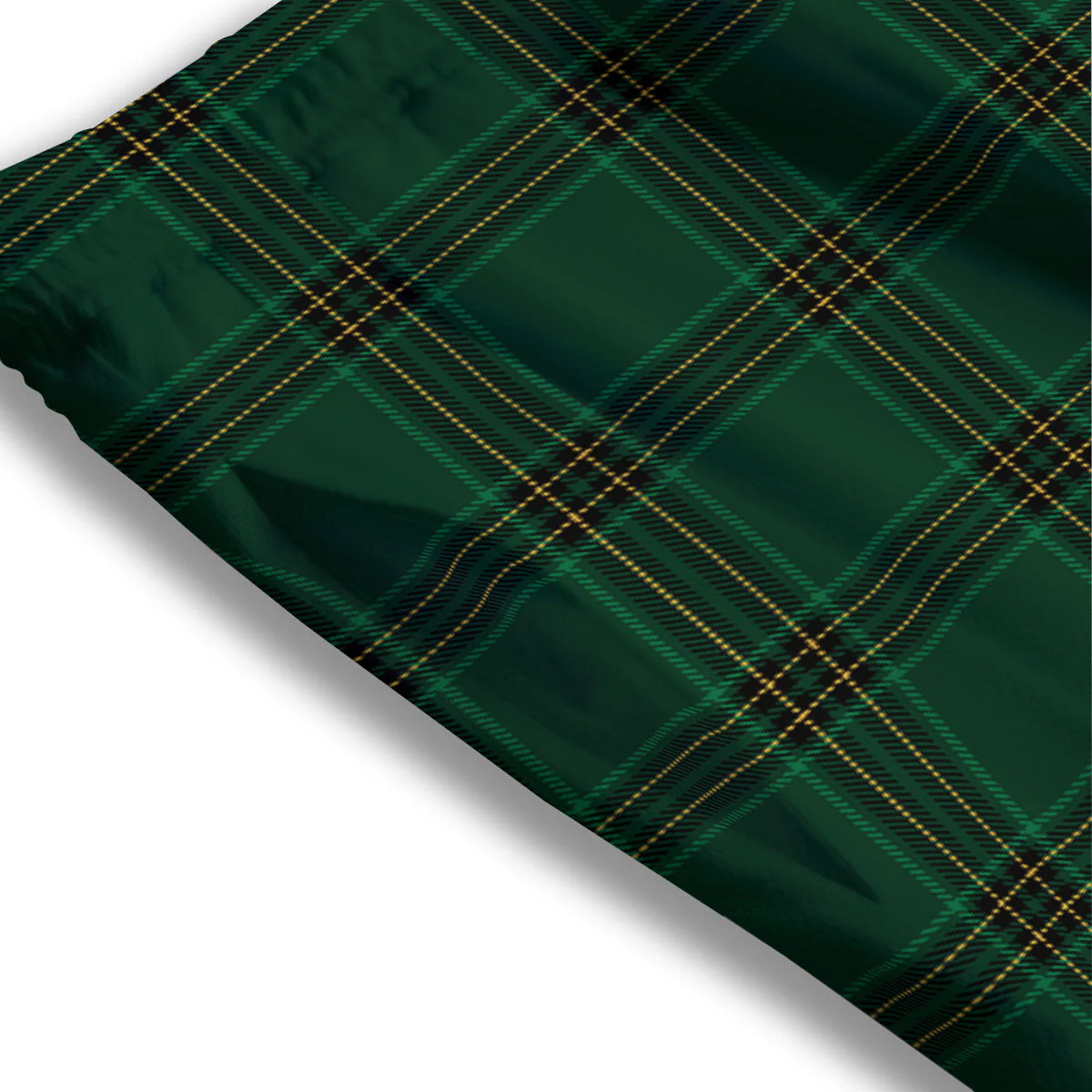 Stewart Tartan Green Print Pattern Mesh Shorts - Image 3