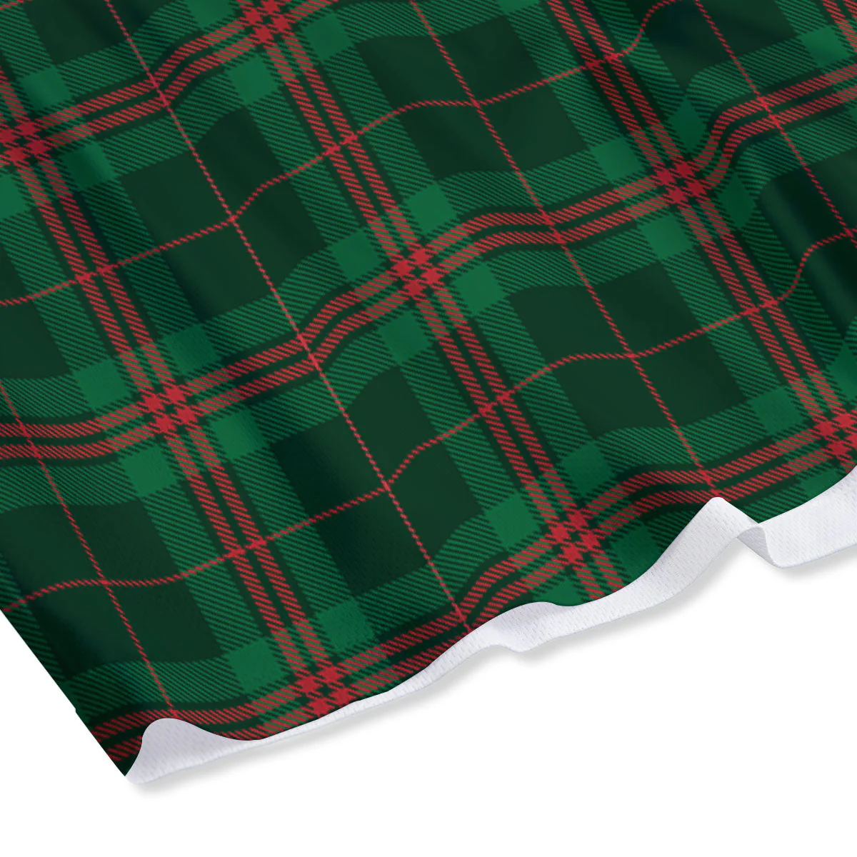 Stewart Tartan Red And Green Print Mesh Shorts - Image 4