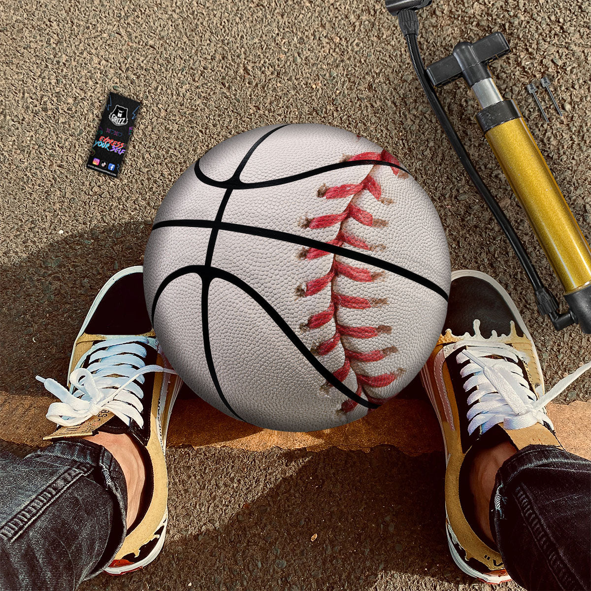 Stitching Baseball Print Basketball - Image 2