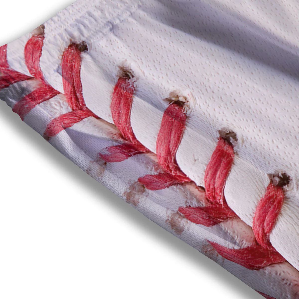 Stitching Baseball Print Mesh Shorts - Image 3