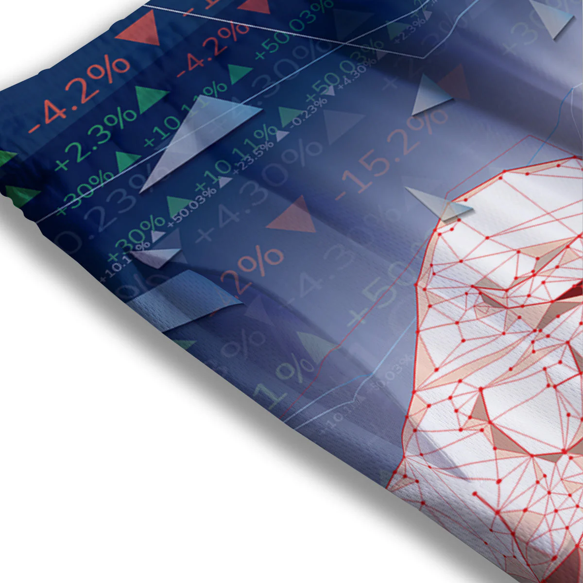 Stock Market Bear And Bull Print Mesh Shorts - Image 3