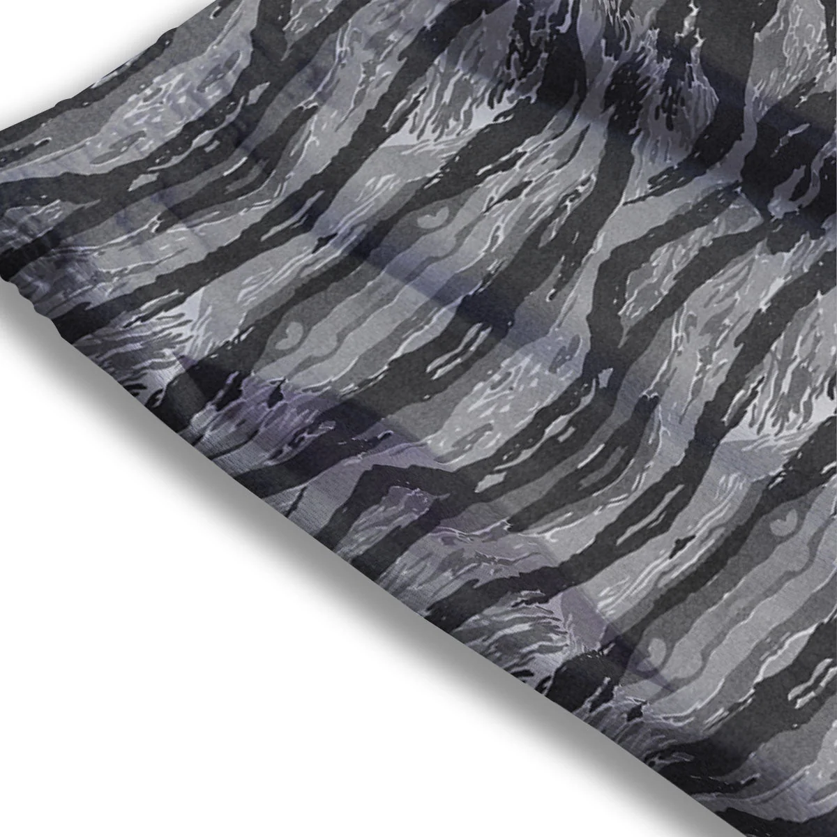 Stripe Camouflage Grey Tiger Print Mesh Shorts - Image 3