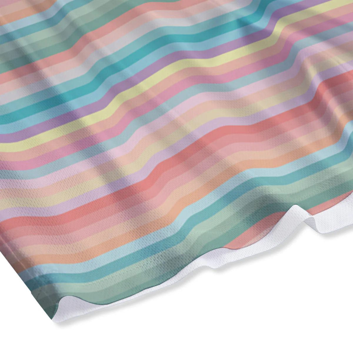 Striped Colorful Print Pattern Mesh Shorts - Image 4