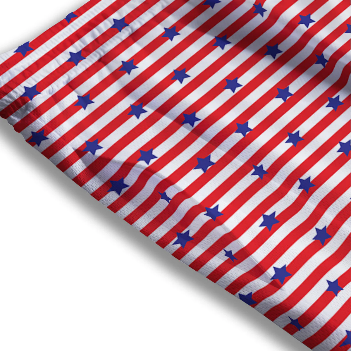 Striped USA Patriotic Print Pattern Mesh Shorts - Image 3