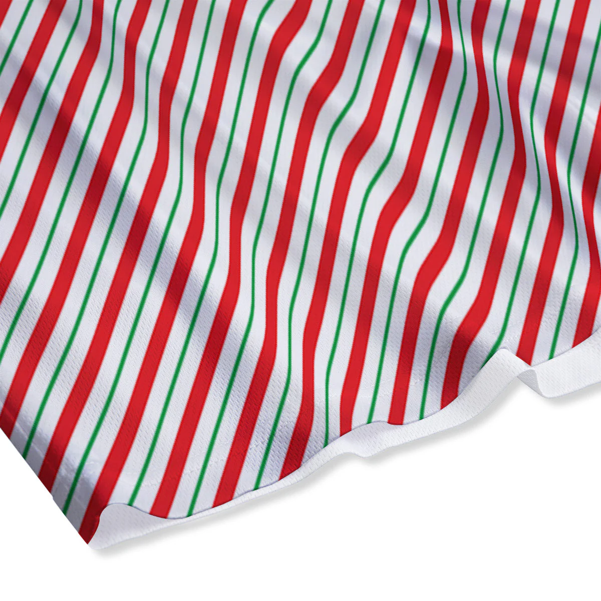 Stripes Candy Cane Print Pattern Mesh Shorts - Image 4