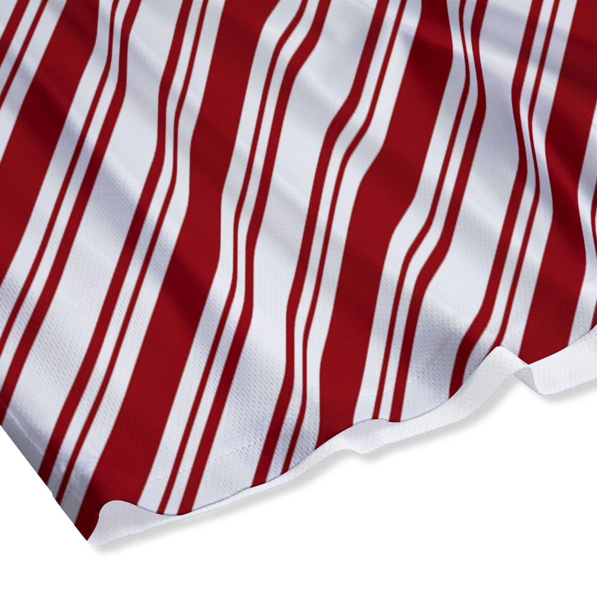 Stripes Xmas Candy Cane Print Pattern Mesh Shorts - Image 4