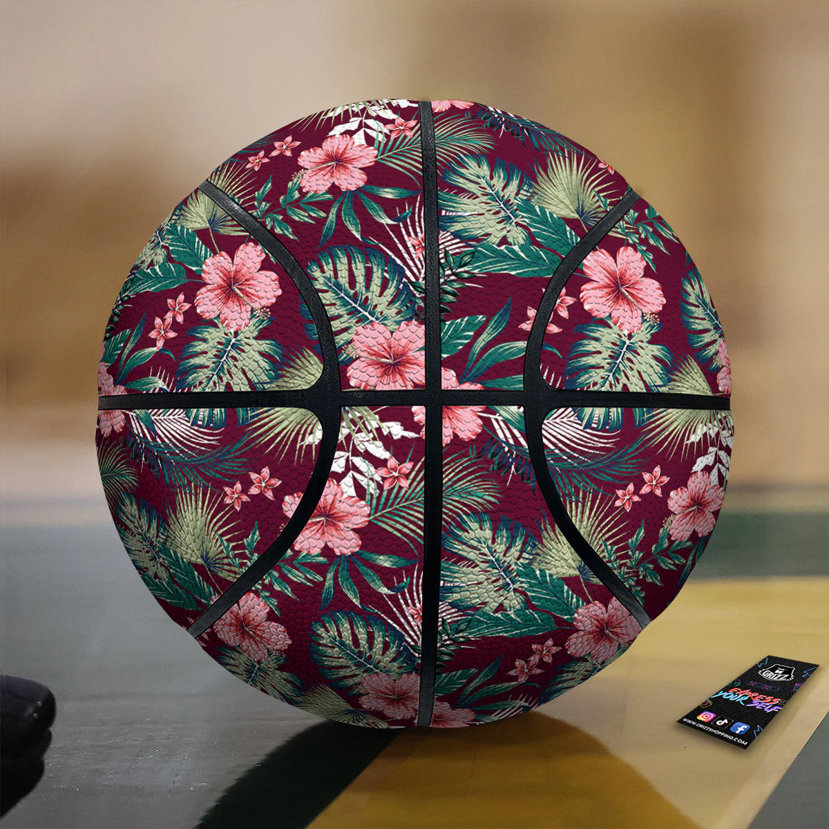 Summer Tropical Print Pattern Basketball