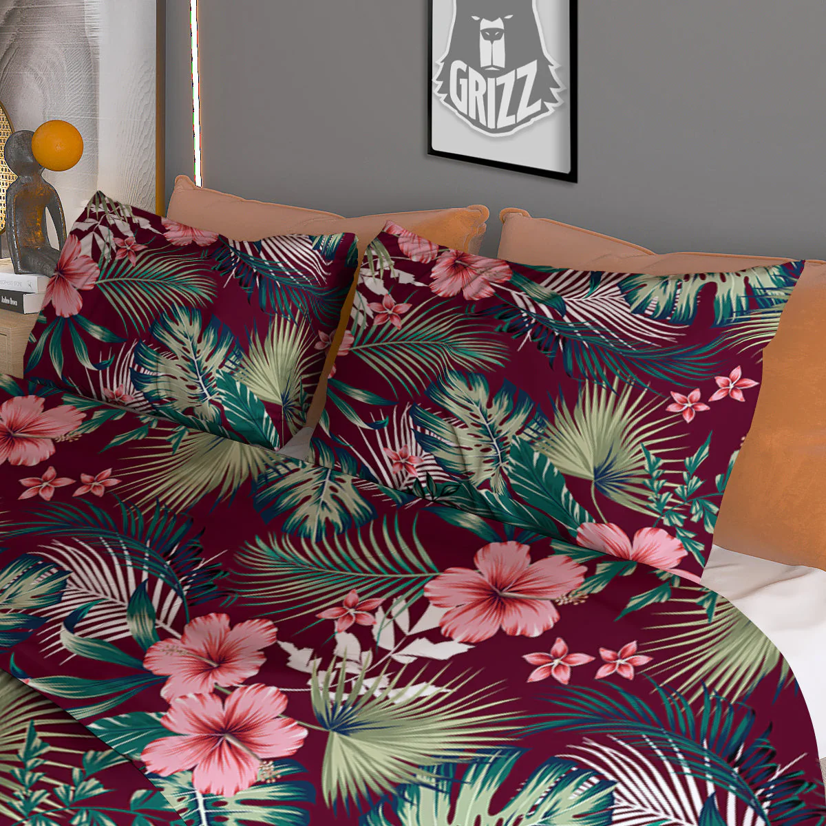 Summer Tropical Print Pattern Duvet Cover Bedding Set - Image 3