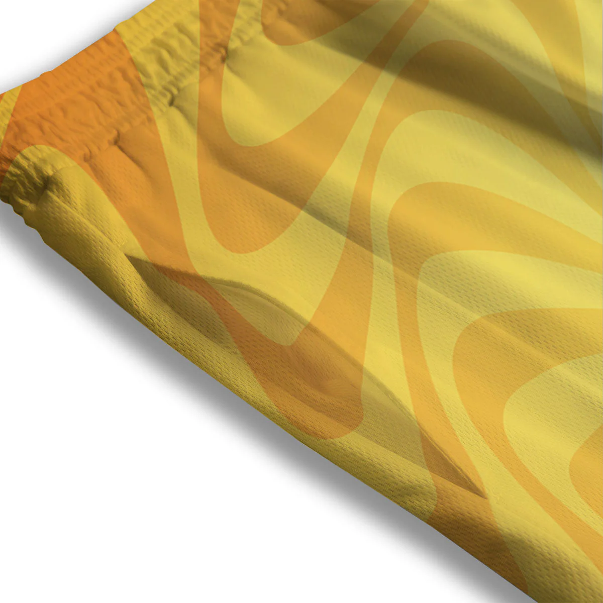 Sun Psychedelic Burning Print Mesh Shorts - Image 3